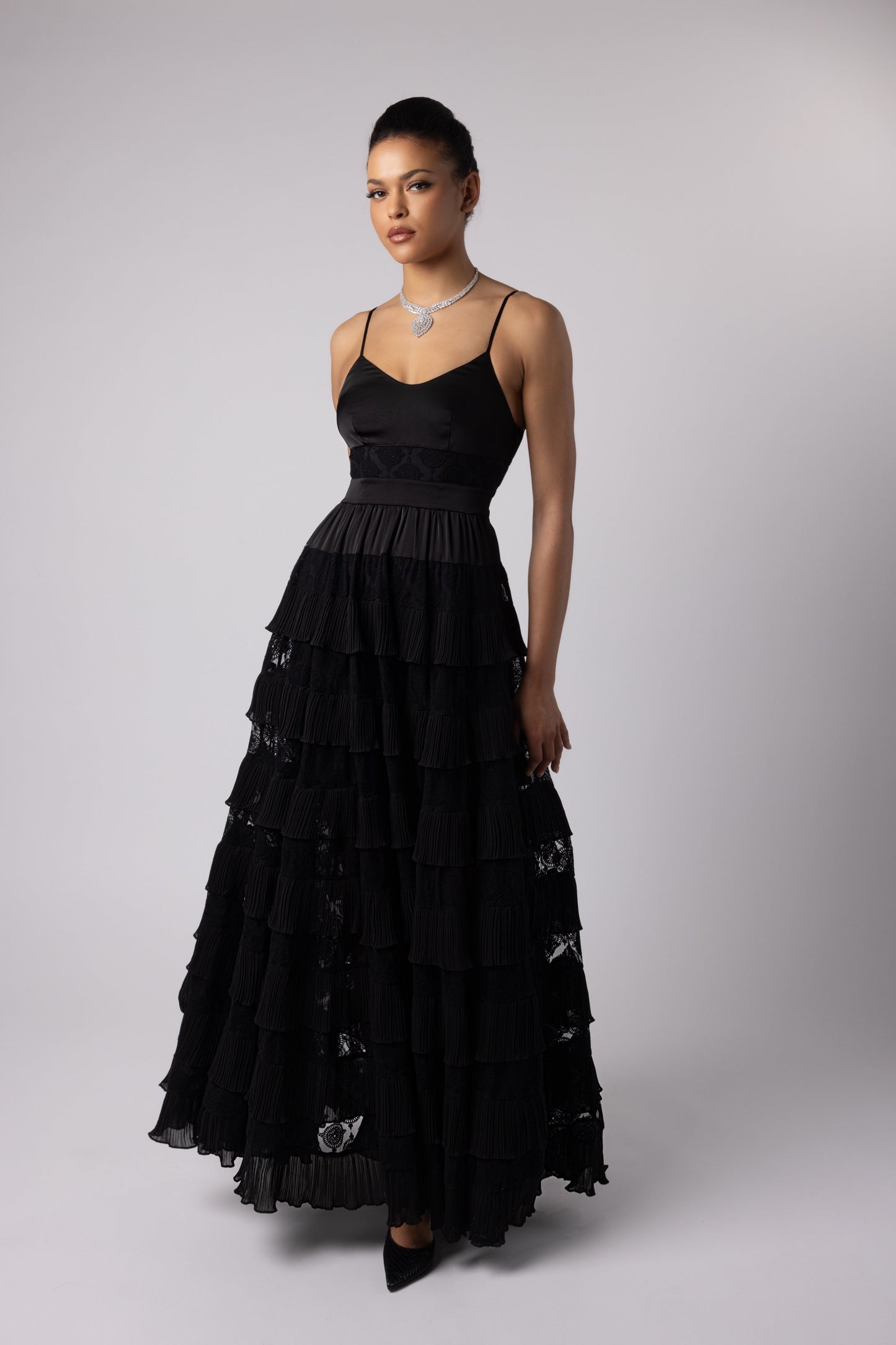 SWAN DRESS - BLACK