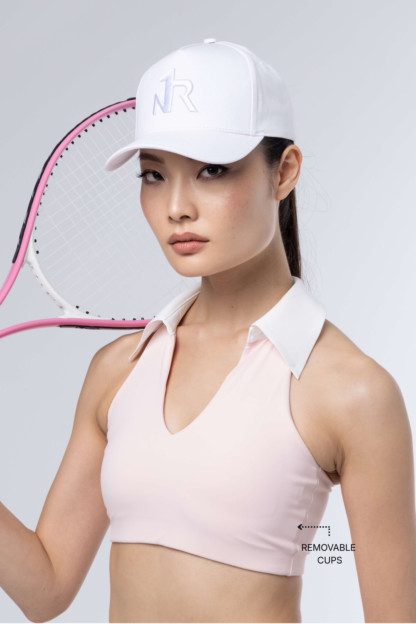 MATCH POINT - TOP WHITE & PINK