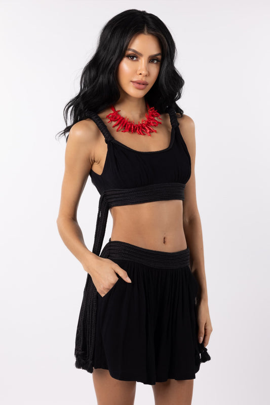 BEACH STAR - BLACK SHORT