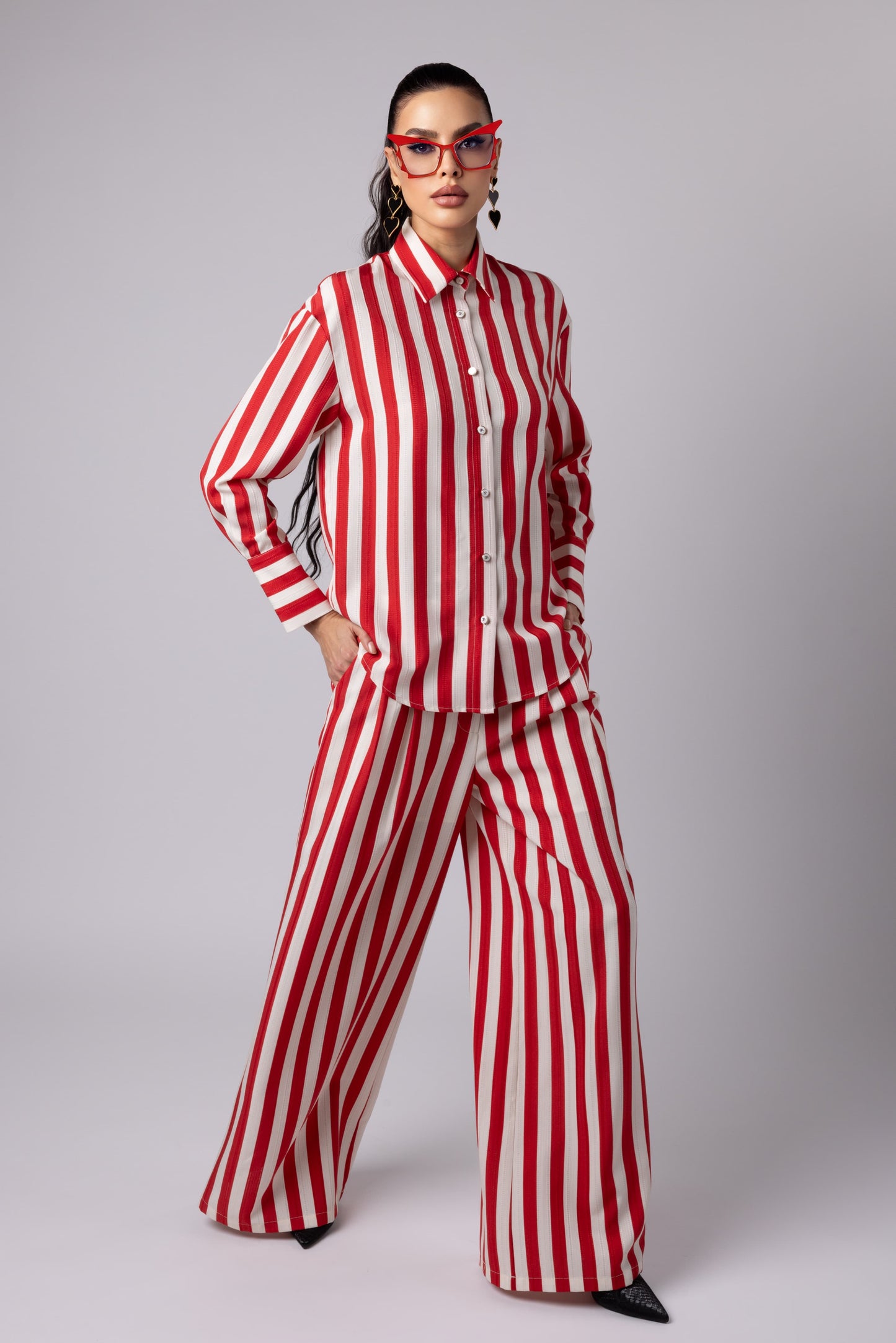 MARSEILLE - PANTS RED & WHITE