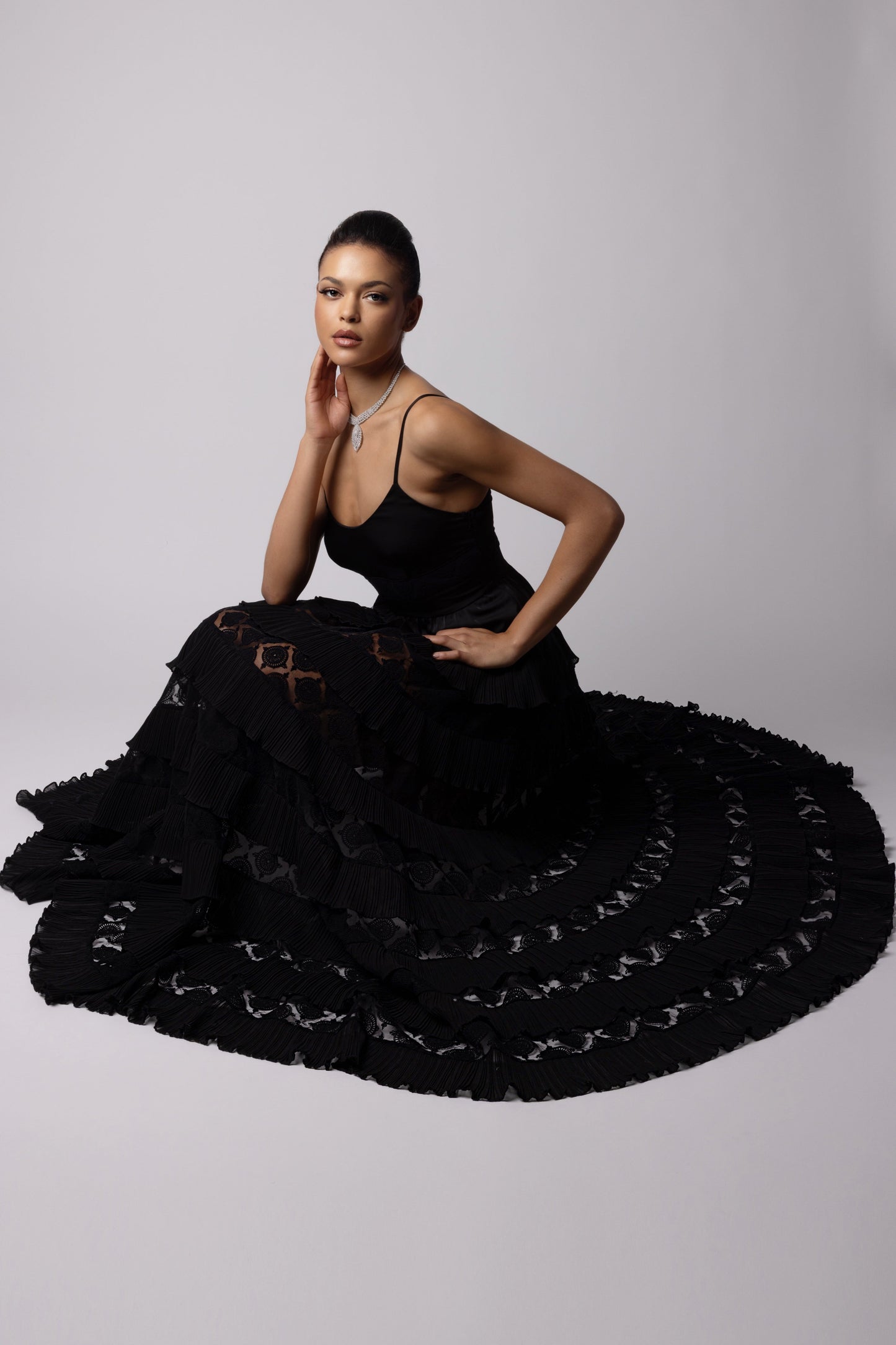 SWAN DRESS - BLACK