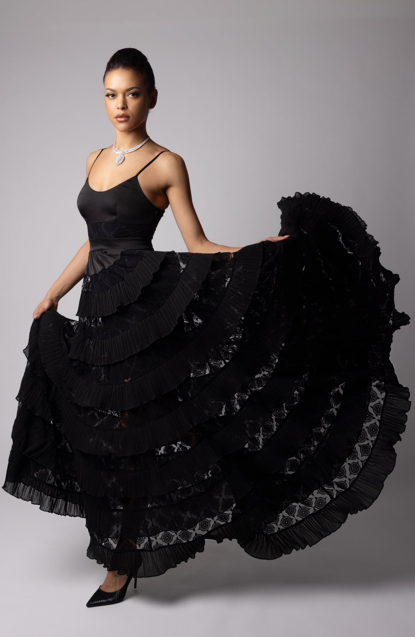 SWAN DRESS - BLACK