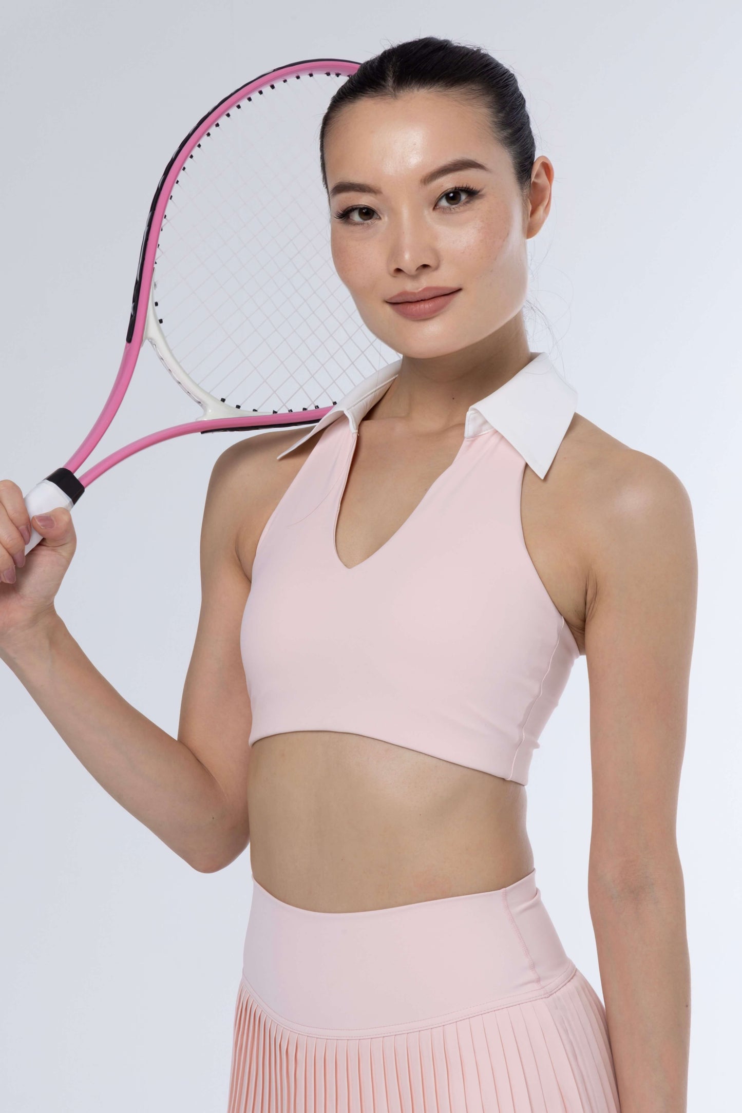 MATCH POINT - TOP WHITE & PINK