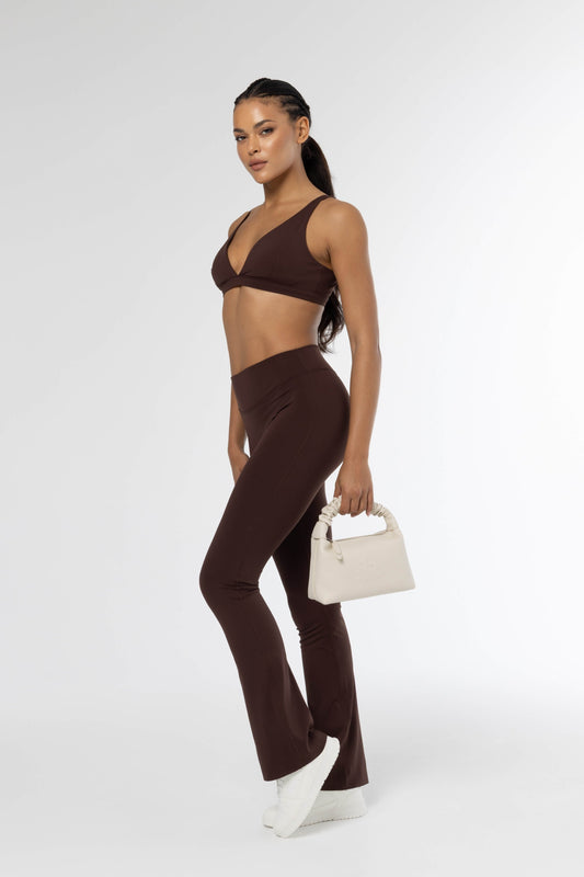 FLOW RISE - LEGGING BROWN