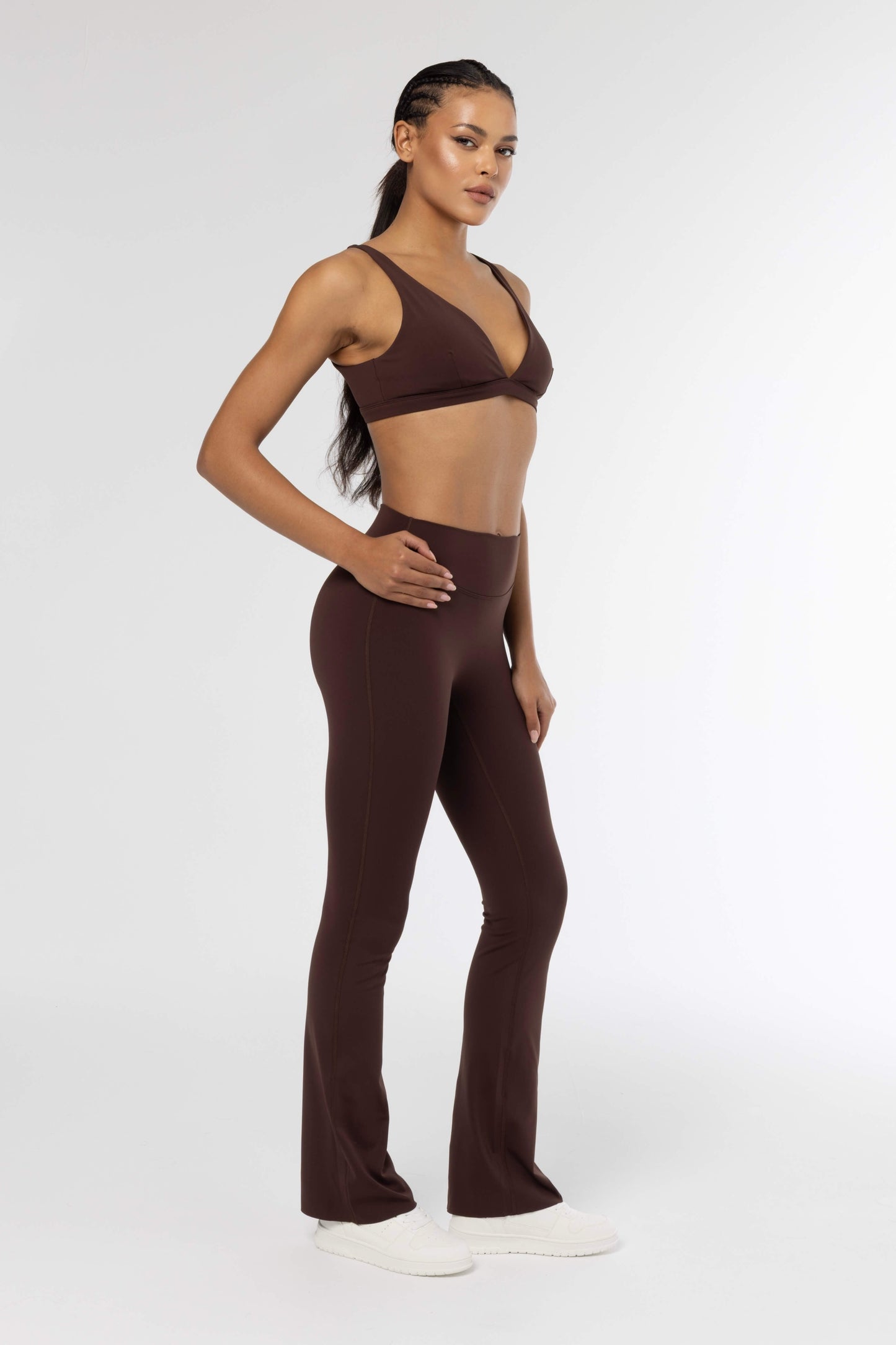 FLOW RISE - LEGGING BROWN
