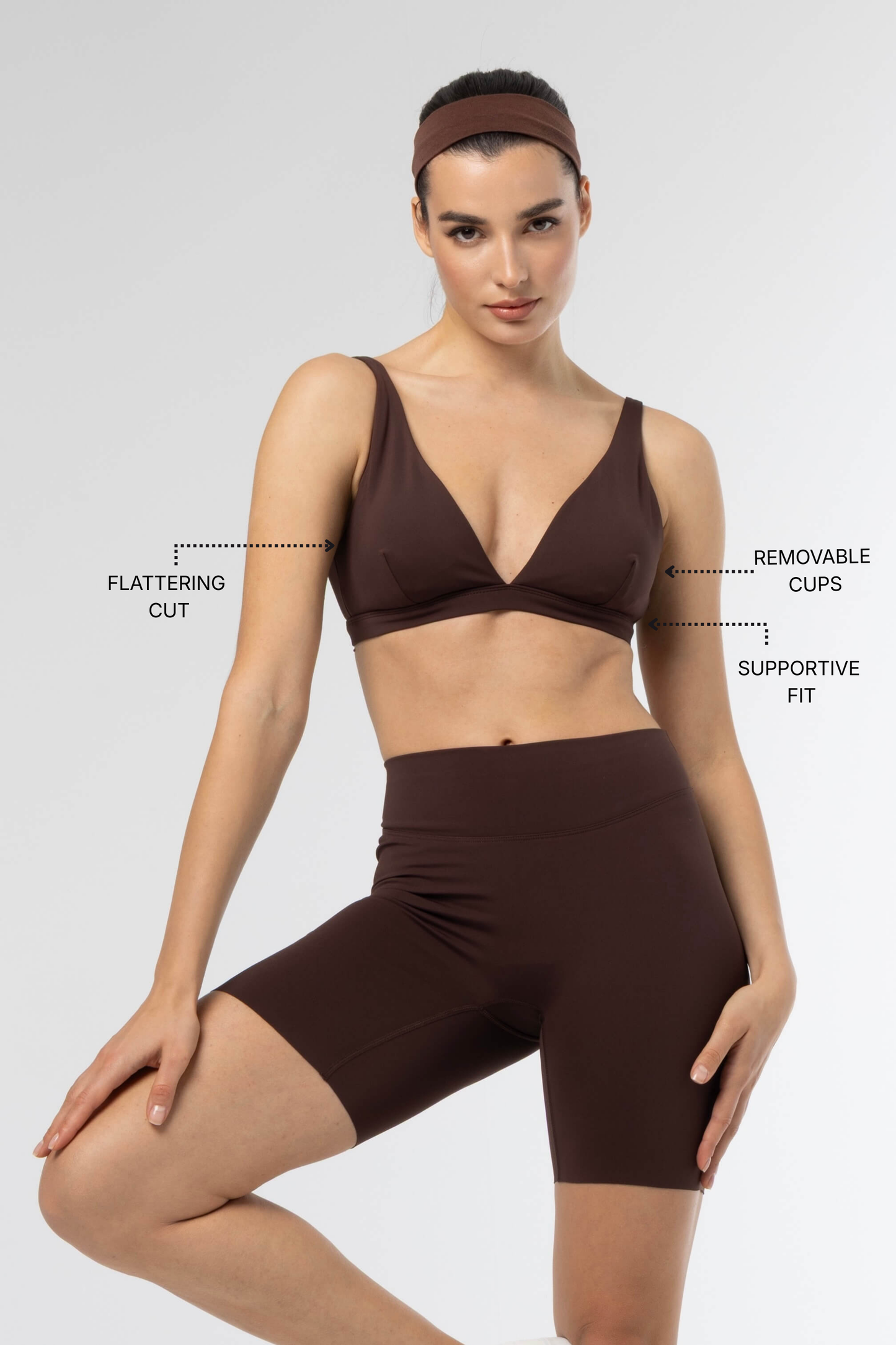 LOTUS FIT - TOP BROWN